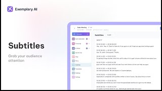 How to create Subtitles | Exemplary AI