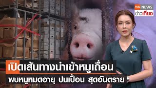 เปิดเส้นทางนำเข้าหมูเถื่อน พบหมูหมดอายุ ปนเปื้อน สุดอันตราย  | TNN ข่าวเที่ยง | 18–11-66