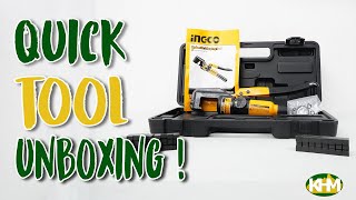 Quick Unboxing Ingco HHCT0170 hydraulic Crimping Tool 11 x 310mm