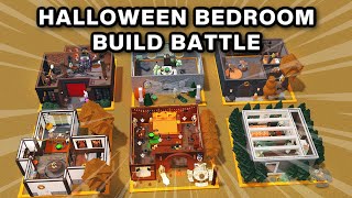 HALLOWEEN BEDROOM BUILD BATTLE in Bloxburg