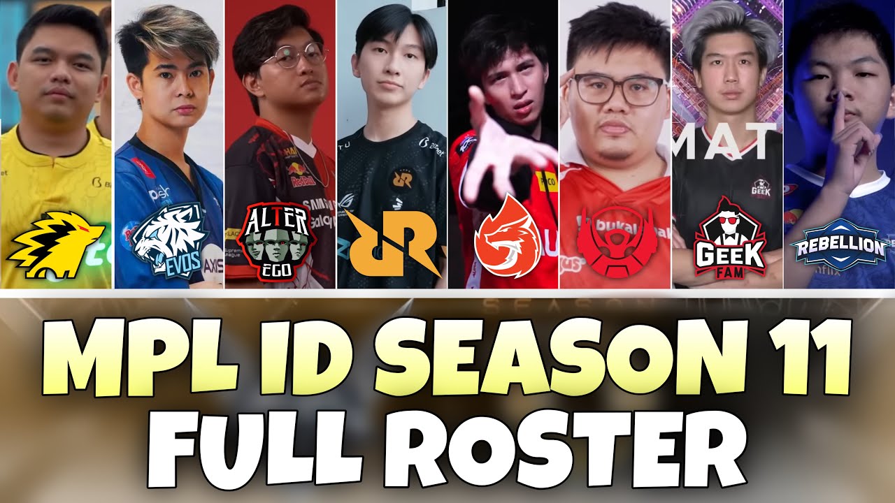 The Official Roster For All 8 Teams In Mpl Id Season 11вђ рџ ї Youtube