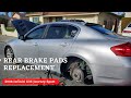 #infiniti #brake #diy #mechanic 2008 Infiniti G35 rear brake pads replacement