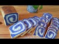 Butterfly Pea Flower Swirl Brioche Sourdough Bread  | How To Make