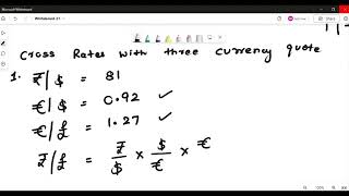 Foreign Exchange: Cross Rates with two and three currency quotes