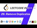 Remove Duplicates From Sorted Array | Leetcode Problem 26 | Brute Optimal | C++ Solution
