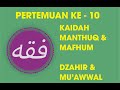 Kaidah Ushuliyah (Bagian Ke 3): Mafhum & Mantuq, Dzahir & Muawwal