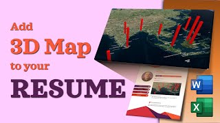 How to put A 3D Map In Your Resume using Excel #shorts
