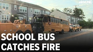 CMS: Students safely evacuated off bus after fire