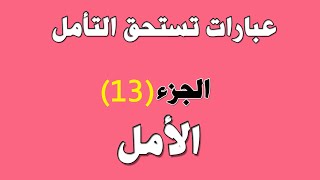 ‫‫‫‫‫‫عبارات تستحق التأمل  13 الامل