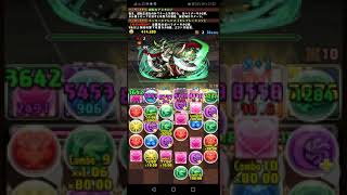 #パズドラ　木か闇を消すだけで50万固定！単色から多色でも使える強化をもらったアスタロトを多色で使ってみた！　裏・極限の闘技場【ノーコン】裏列界の化身　アスタロト×ミキフレ　多色編成