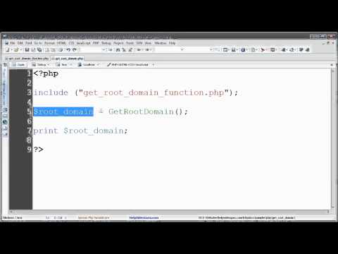 PHP - How to Get the Root Domain Name from the URL of a Page (HOST) PHP - How to Get the Root Domain Name from the URL of a Page (HOST)