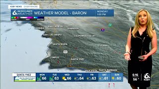 Marine layer returns, temperatures cool slightly Monday