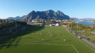 San Diego Soccer Women playing at Henningsvær Stadion (Henningsvaer Stadium) Lofoten Norway