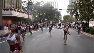 Mcdonogh 35 Marching band Bayou classic parade Full Route Coverage (HD) 4K