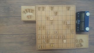 第43回一手20秒将棋５番勝負第1局　角交換相居飛車戦（先手、奥側）四段　東畑直希（▲４七銀型）　対　五段　門屋良和（棒銀）　令和5年10月17日（火）宇都宮市　JapanesChess　SYOUGI