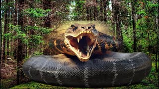 Red Biggest Of World Snake Anaconda Angry