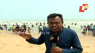 Balasore Man Taking Bath At Puri Beach Swept Away In Front Of Son