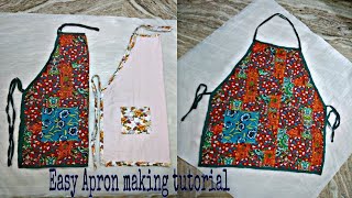 DIY || How to sew Kitchen Apron | Easy way of Stitching and Cutting kitchen Apron | Sewing tutorial