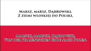 Polnische Hymne - Anthem of Poland (PL/DE Text)