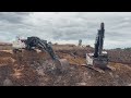 งานขุดลอกอ่างเก็บน้ำร่องสัก ต.หนองหล่ม อ.ดอกคำใต จ.พะเยา excavator and trucks ep.10