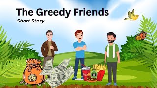 The Greedy Friends | Three friends short story | Short Moral story for kids | Greed is curse |