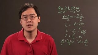 How to Solve Algebraic Equations for Rectangles : Algebra Lessons