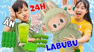 Thử Thách Đập Hộp LABUBU Và 24h Ăn Đồ Màu Xanh❤ KN CHENO Chị Hằng