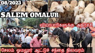 ஓமலூர் ஆட்டு சந்தை 12/8/2023 #சனிக்கிழமை_ஆட்டு_சந்தை #salem_omalur_goat_market சேலம் மாவட்டம்