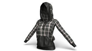 Marvelous Designer 5 - MD- Time Lapse - Experiment with Patterns - Hoodie