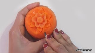 Beautiful Hand-Carved Carrot Flower - How to Make Carrot Vegetable Flowers