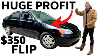 Full Tutorial - How to Flip a $350 2001 Honda Civic (Flipping Cheap Car)