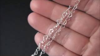 Sterling Silver 5mm Heart Shape Chain -wholesale sterling silver chains-AZFindings.com