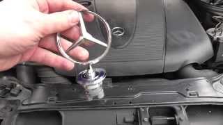 Mercedes Benz star hood emblem removal and installation with EasyGreenTool C Class W203 W204 W205