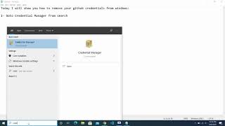 How to remove GitHub credentials from Windows 10