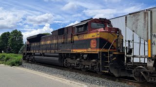 CPKC 528 with One of the Last KCSM SD70ACe Locomotives Built at EMD London Comes Home for a Visit