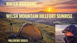 Wild Camp - Welsh Mountain Hillfort - Hilleberg Soulo - Sunrise Heaven