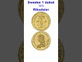 Sweden 1Dukat ||1662||Riksdaler Riksmynt (1719 - 1798) ||Gold || #shortvideo #new #trending