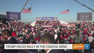 Former president Donald Trump held rally in the Coastal Bend