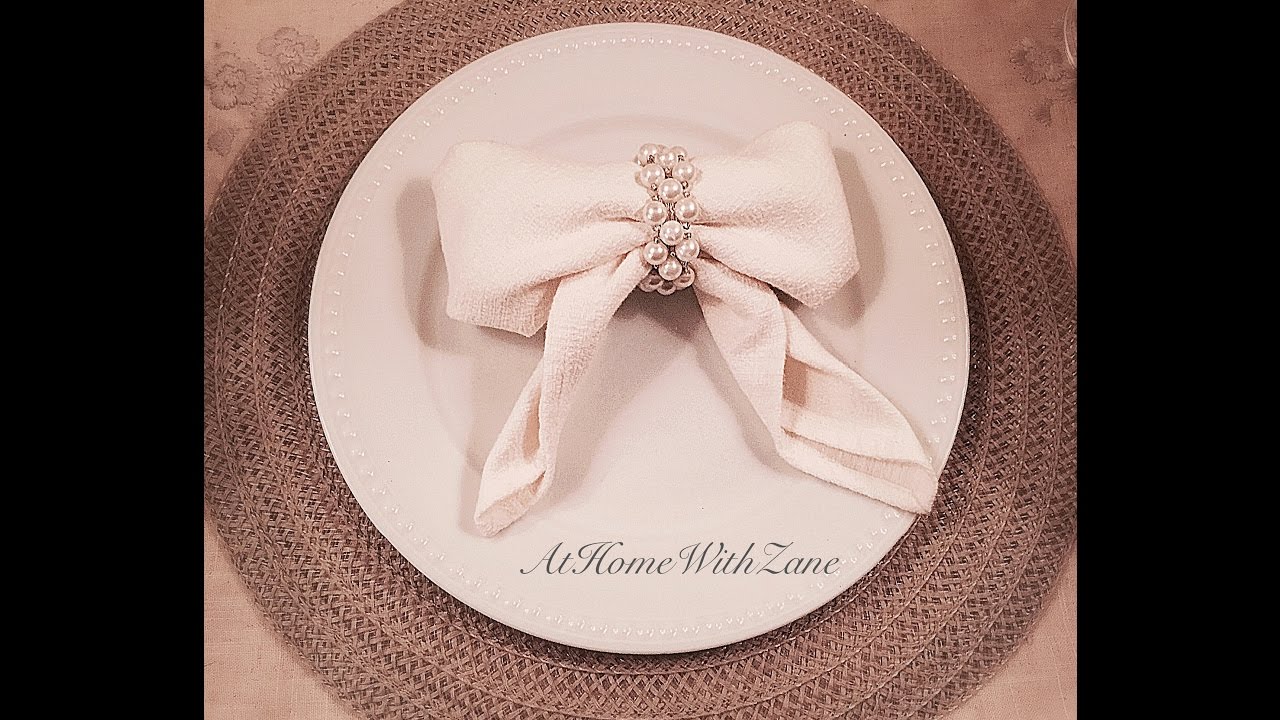 рџћђbow Napkin Tutorial How To Fold A Napkin Into A Beautiful Bow Youtube