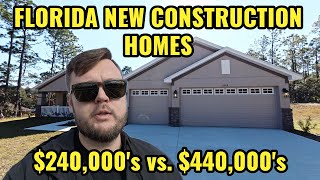 2 Affordable Florida New Construction Homes | $240K vs $440K | Moving to Ocala from South Florida