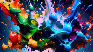 Bright \u0026 Mesmerizing AI Morphing Paint Screen Saver – No Sound