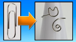 Paperclip Kitty Cat Ring Wire Jewelry Making DIY Tutorial