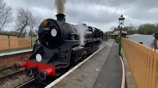 BR Standard 5 | 73082 ‘Camelot’ | Huge Whistle | Bluebell Railway | Kingscote | 12/04/23