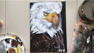 American Bald Eagle Painting Tutorial Using Acrylics