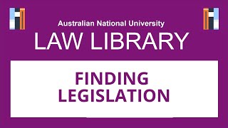 Finding Legislation
