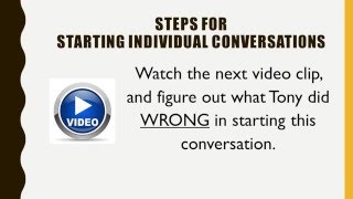 Starting Individual Conversations - Unexpected Behavior