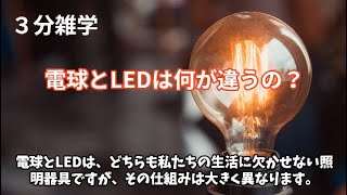 3分雑学！【電球とLEDは何が違うの？】