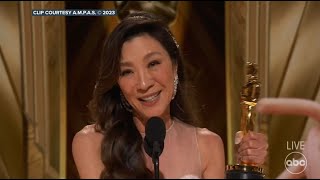 Michelle Yeoh wins 2023 Oscar for Best Actress In a Leading Role - full speech | Full Speech