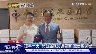 提早一天! 郭台銘親交連署書 總份數保密｜TVBS新聞 @TVBSNEWS01