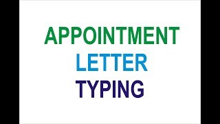 Appointment Letter Ms word